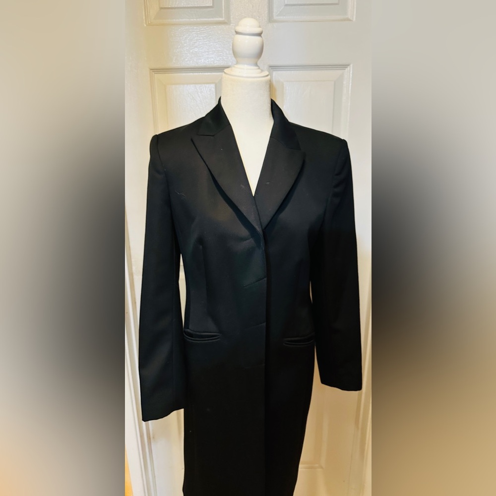 Classiques Entier Coat Vintage Elegant Black Suit Jacket Size 10P - Picture 2 of 6